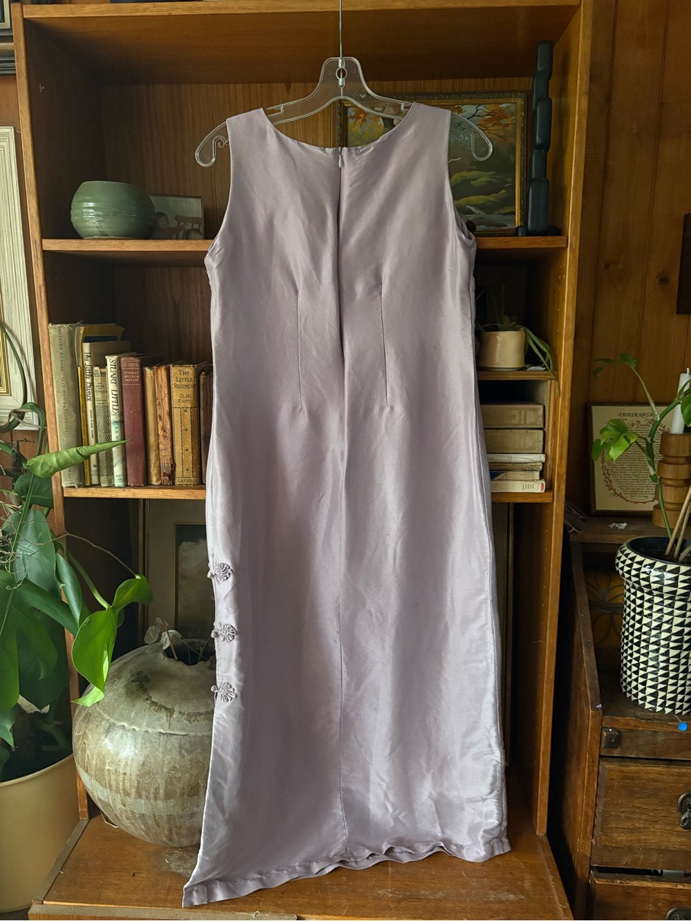 Y2K 100% Silk Maxi Minimalist Dress Vera Wang m/l - Picture 5 of 5